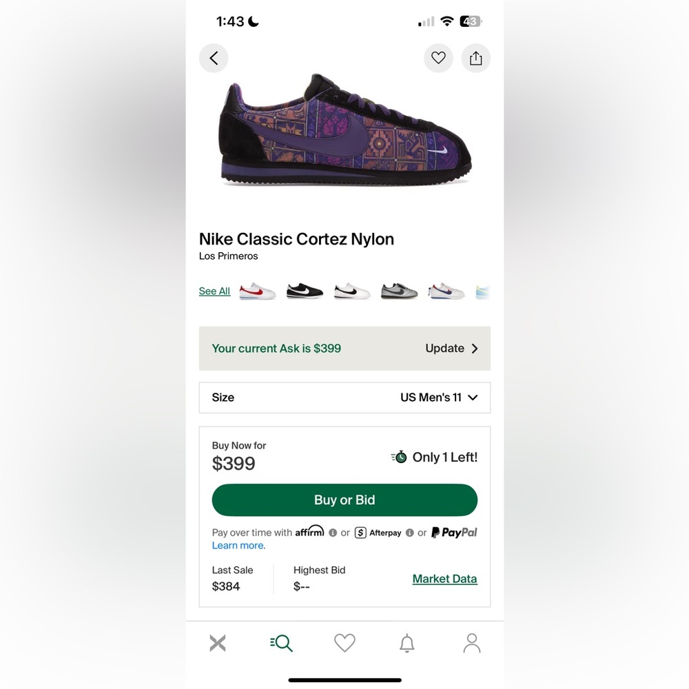 NIKE CLASSIC CORTEZ NYLON | Los Primeros | Size 11M | DS OG ALL